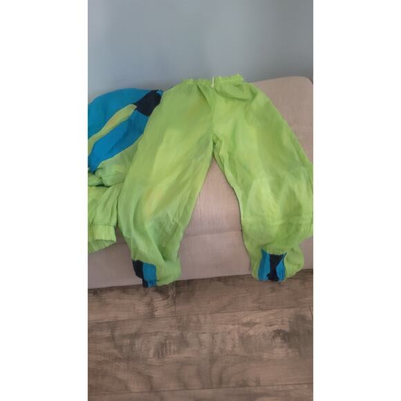 Jordache Neon Lime/Teal 90s Kids Tracksuit Set Size 164 (≈ US 14-15Y) Retro... - Picture 3 of 9